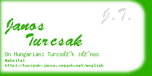 janos turcsak business card